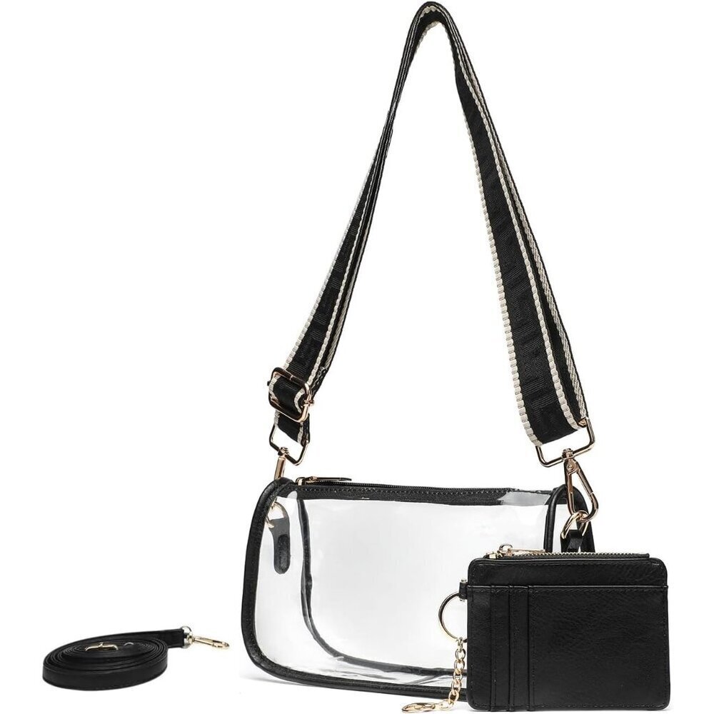 Clear Stadium Approved Crossbody Bag Water-Resistant Compact Purse